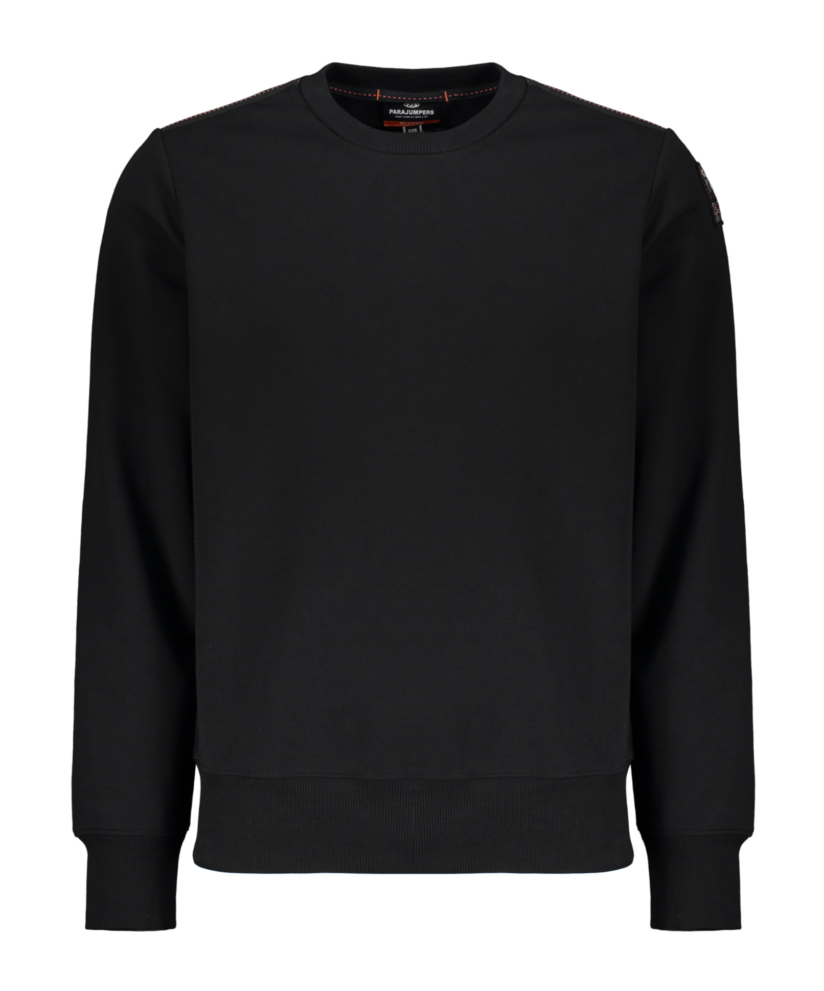 Parajumpers Crewneck Sweatshirt With Diagonal Back Structure In Black