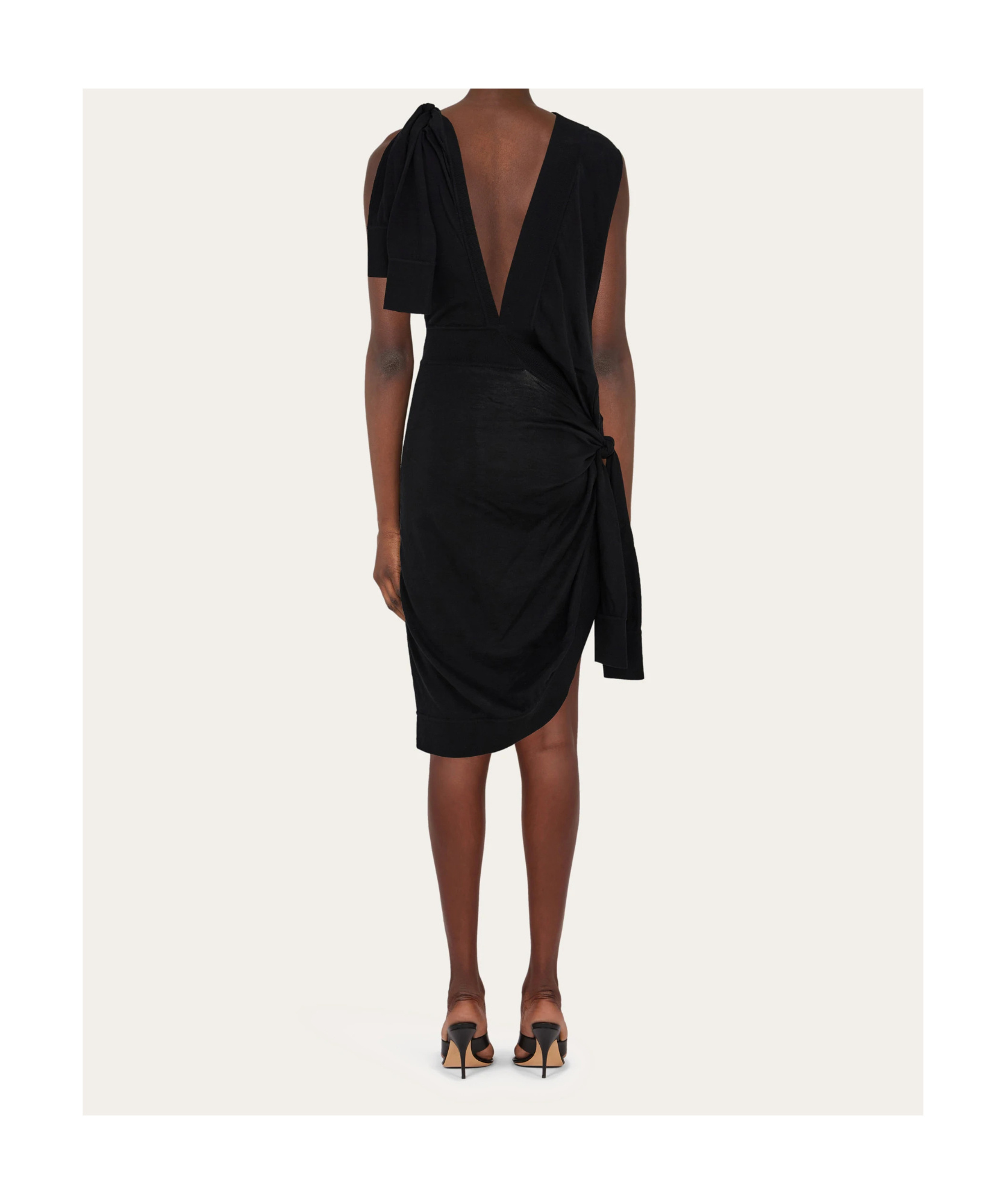 Ferragamo Sleeveless Knitted Dress In Black