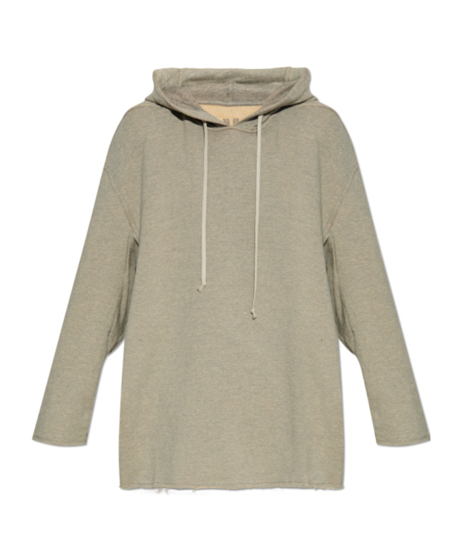 Rick Owens Drkshdw Peter Hoodie With Drawstring And Kangaroo Pocket In Gray