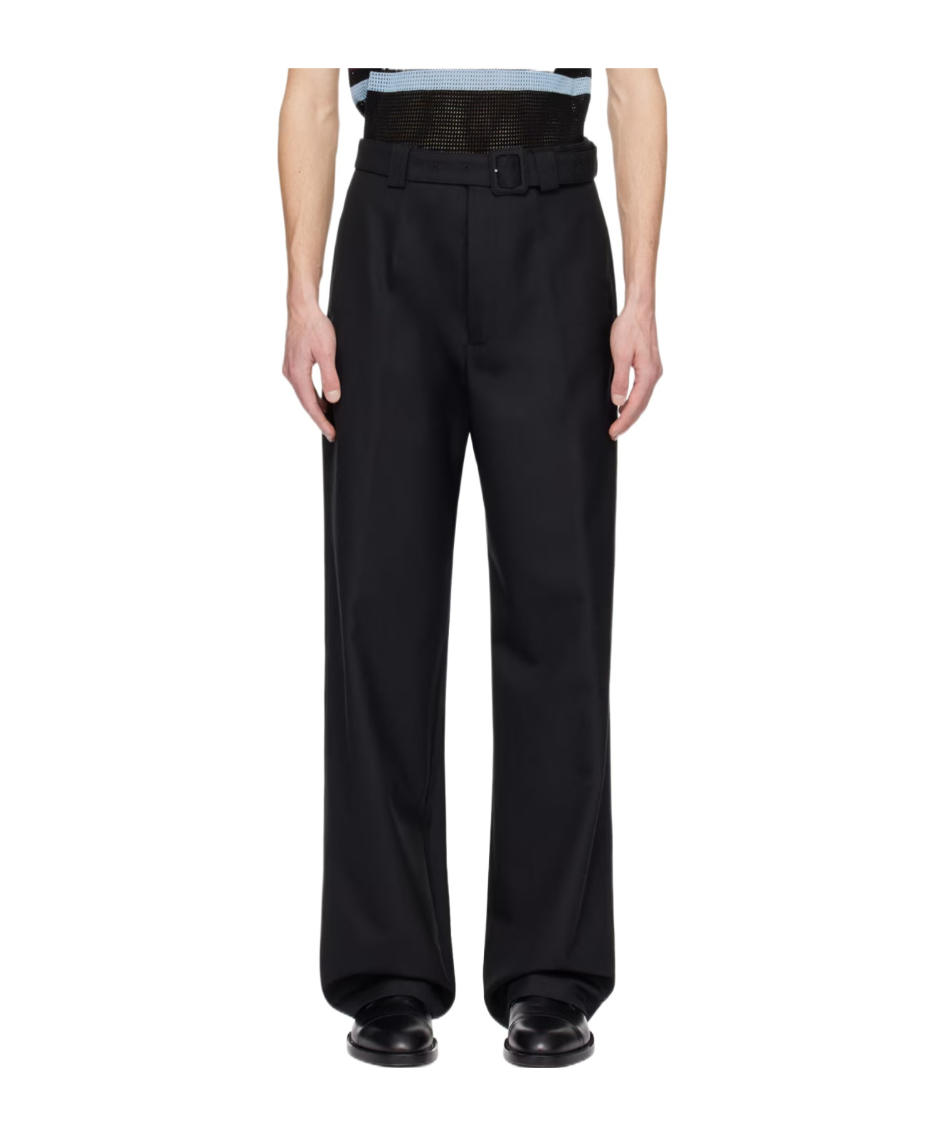 Dries Van Noten Belt-loop Casual Pants In Black