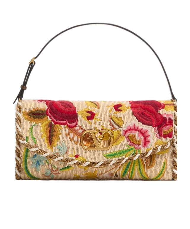 Valentino Garavani Vain Soft Embroidered Small Shoulder Bag