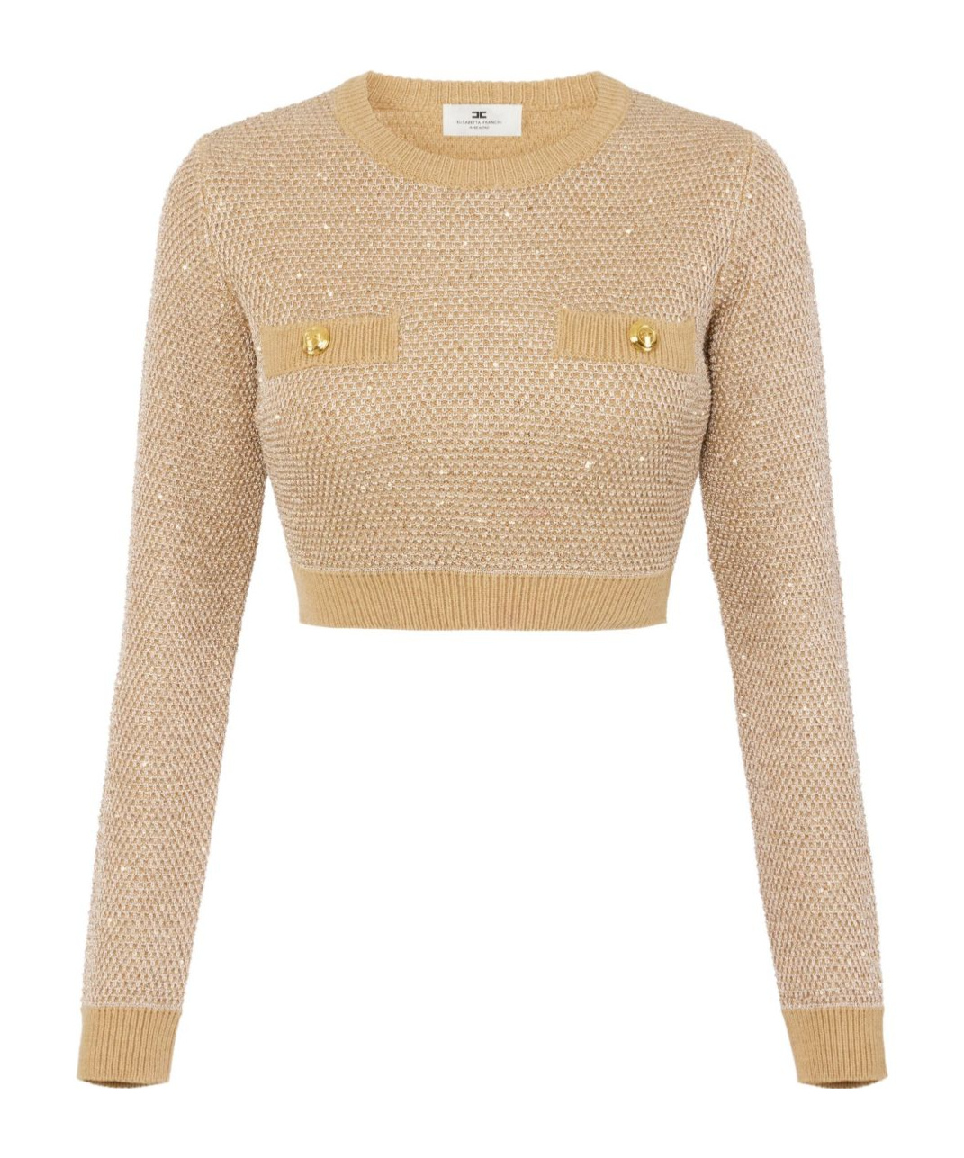 Elisabetta Franchi Sequin-embellished Sweater In Neutral