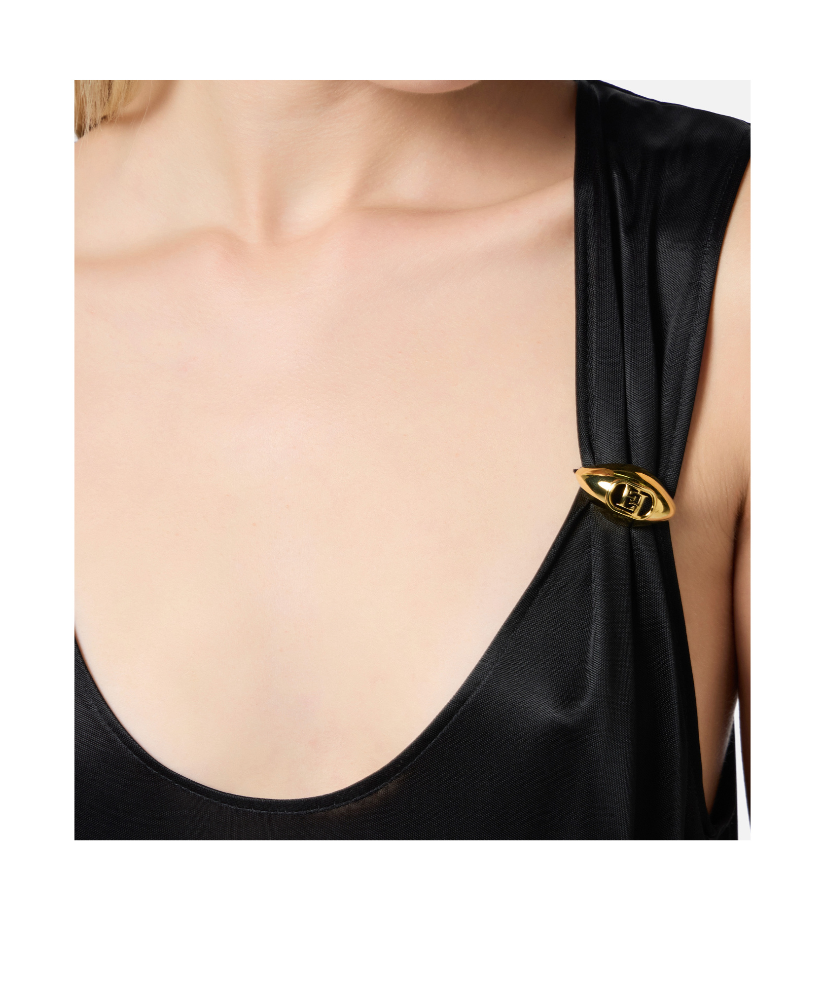 Elisabetta Franchi Shiny Knitted Vest In Black