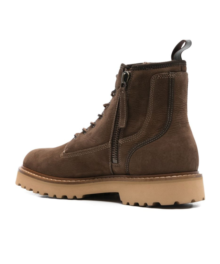 Woolrich 40mm Lace-up Leather Boots In Brown