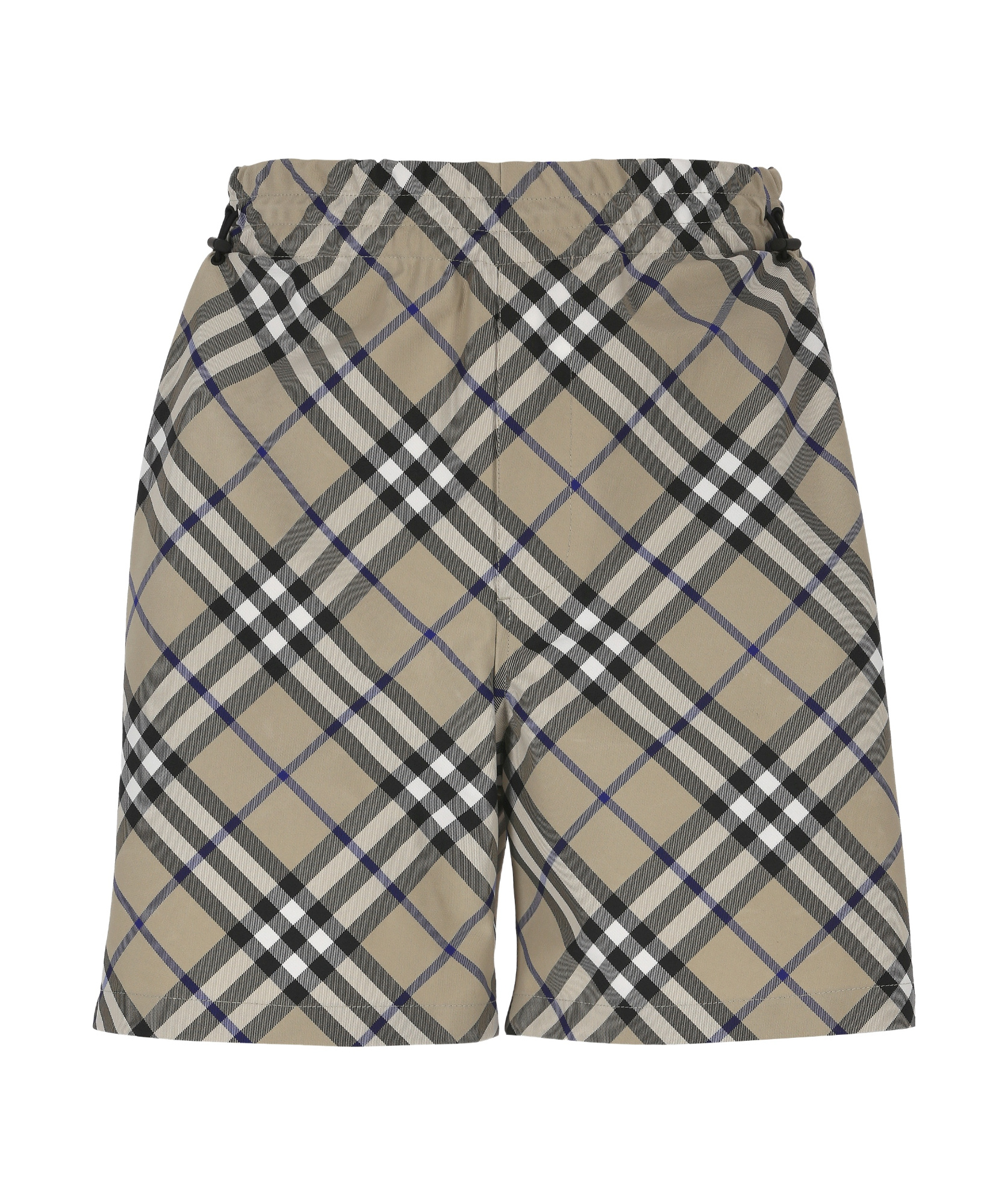 Burberry Check-pattern Shorts In Nude