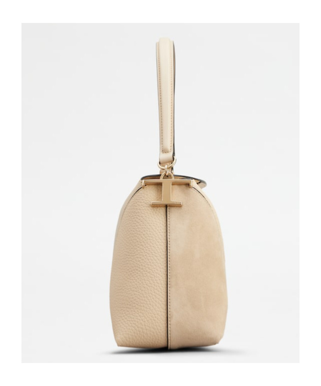 Shop Tod's Top Handle Shoulder Bag In Nude
