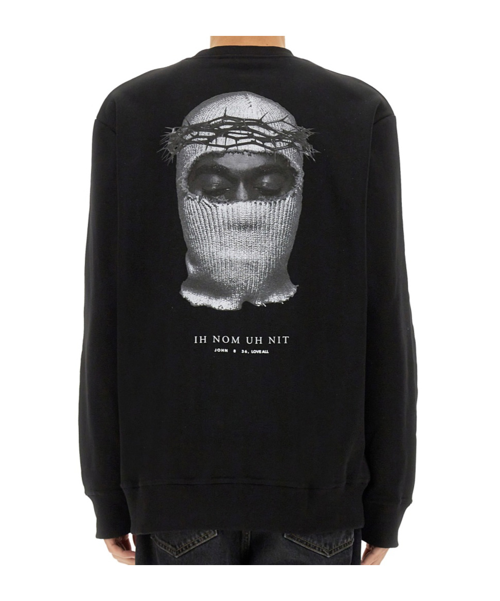 Ih Nom Uh Nit Crown Mask Print Sweatshirt In Black