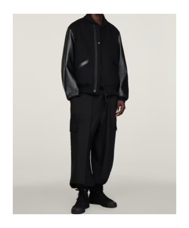 Y-3 X Yohji Yamamoto Ribbed Bomber Jacket In Black