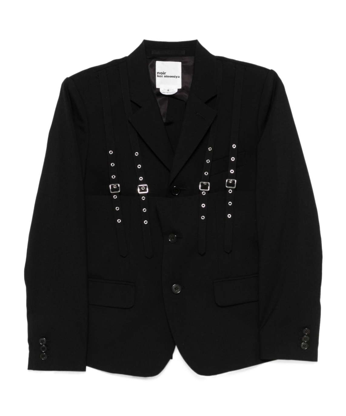 Comme Des Garçons Black Buckled Regular Fit Blazer
