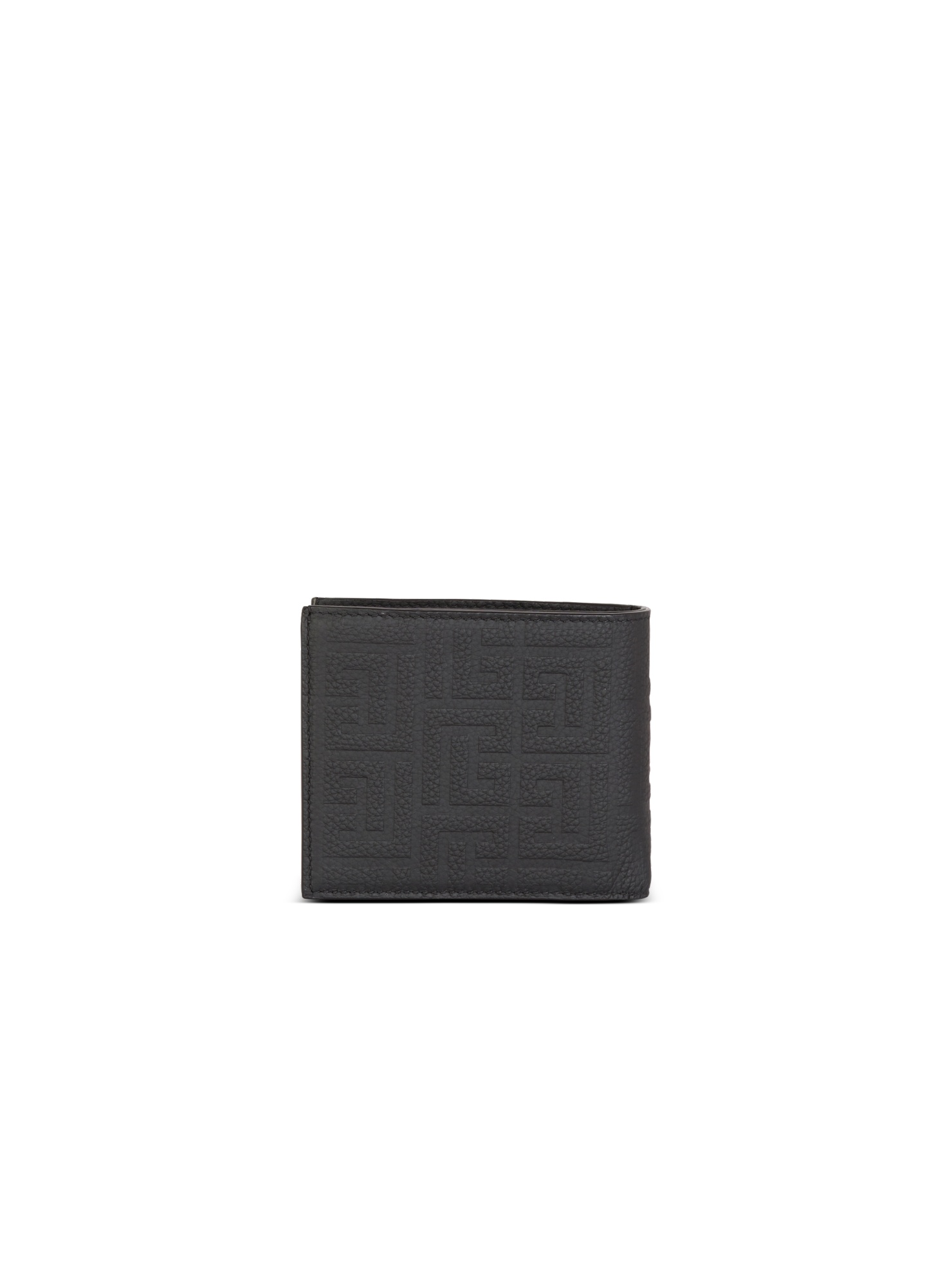 BALMAIN MONOGRAM-EMBOSSED BI-FOLD WALLET 