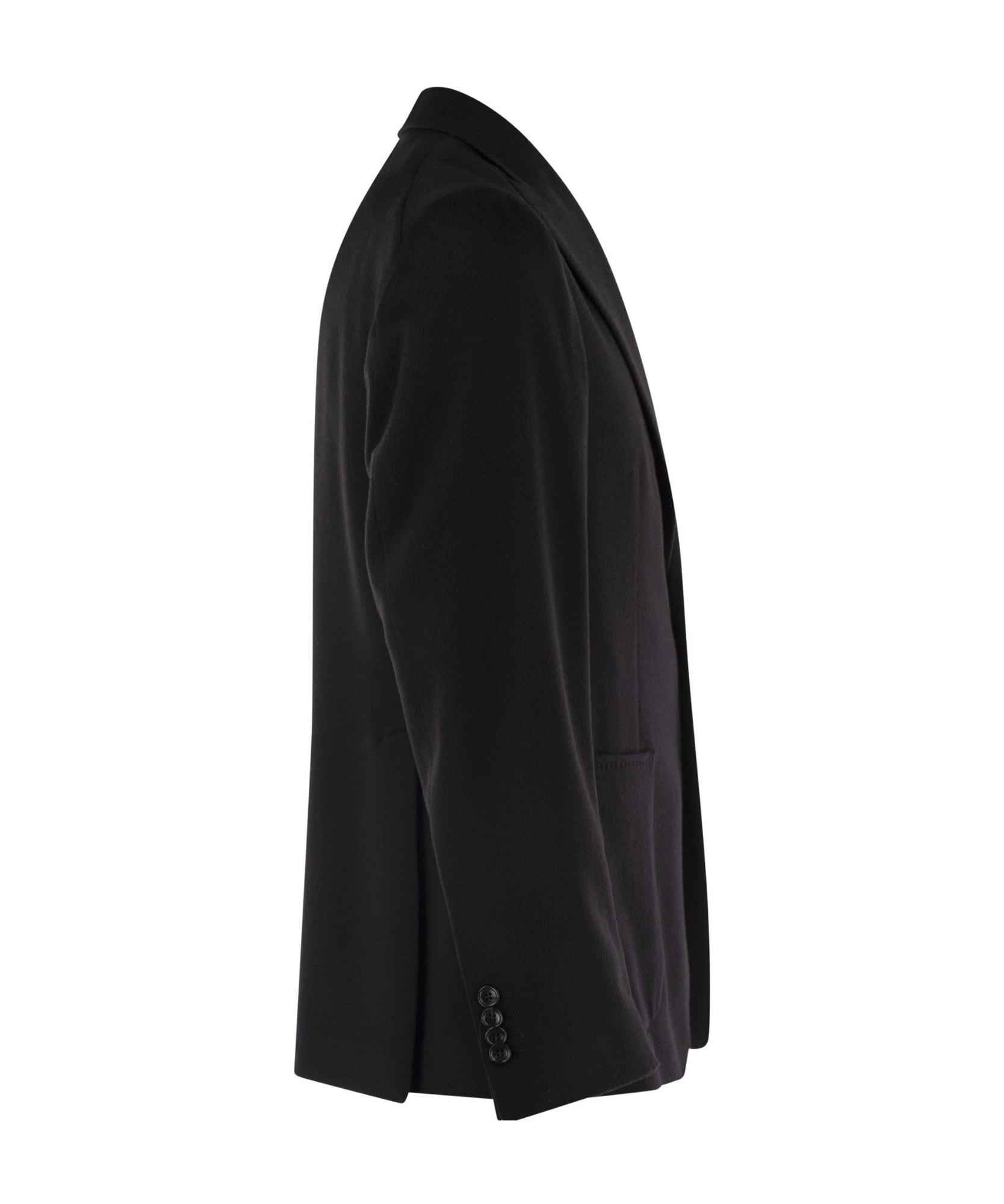 Shop Tagliatore Long-sleeved Suit Coat In Black