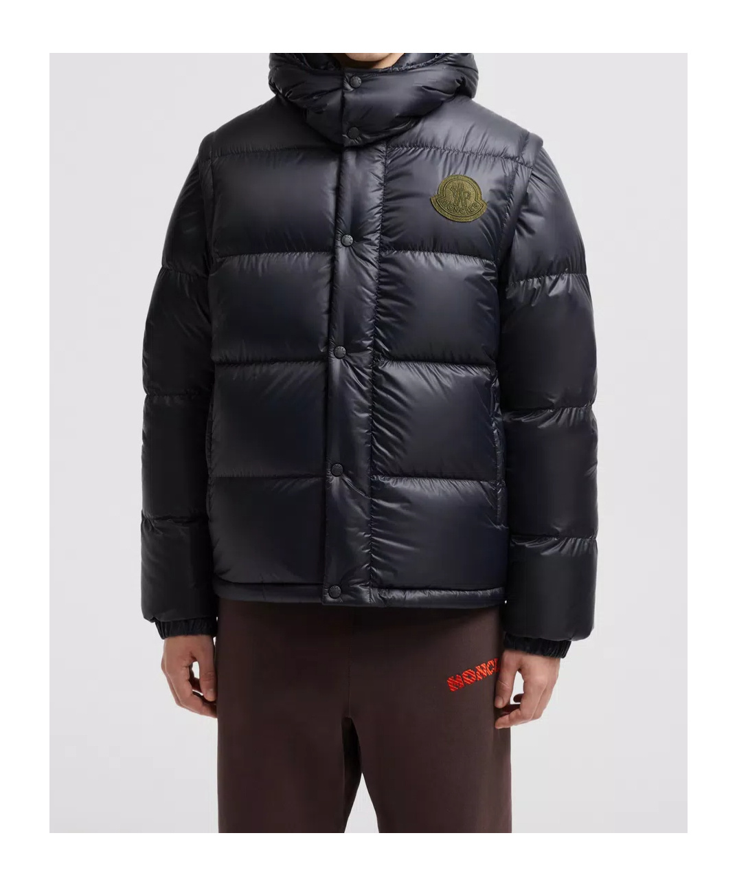 Moncler Cyclone 2-in-1 Short Down Jacket Blue In Black