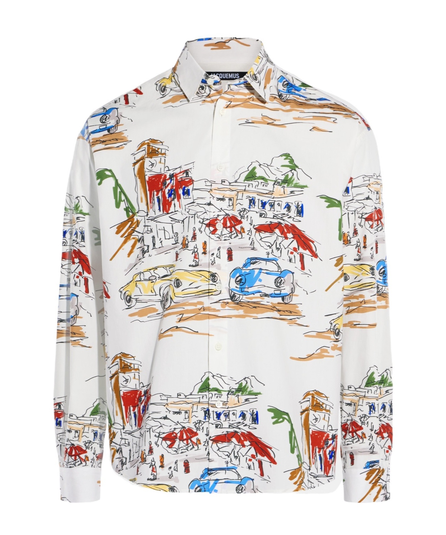 Shop Jacquemus Capri Cars Shirt In White