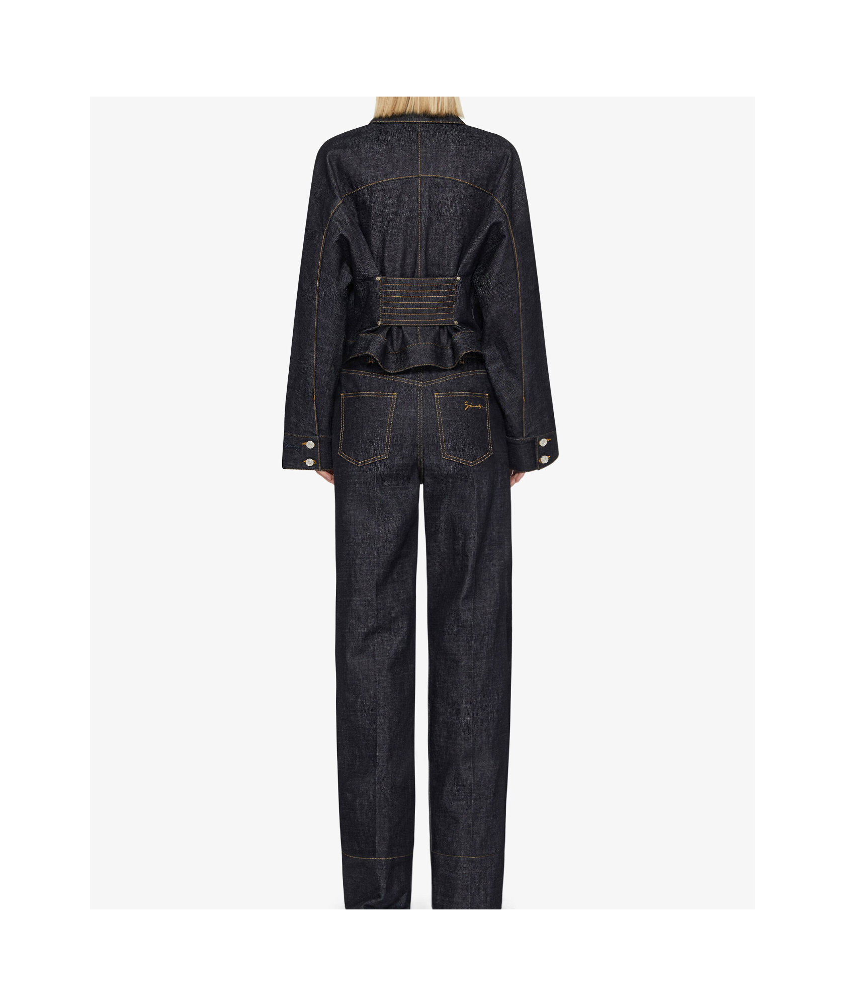 Givenchy Logo-embroidered Denim Jacket In Blue