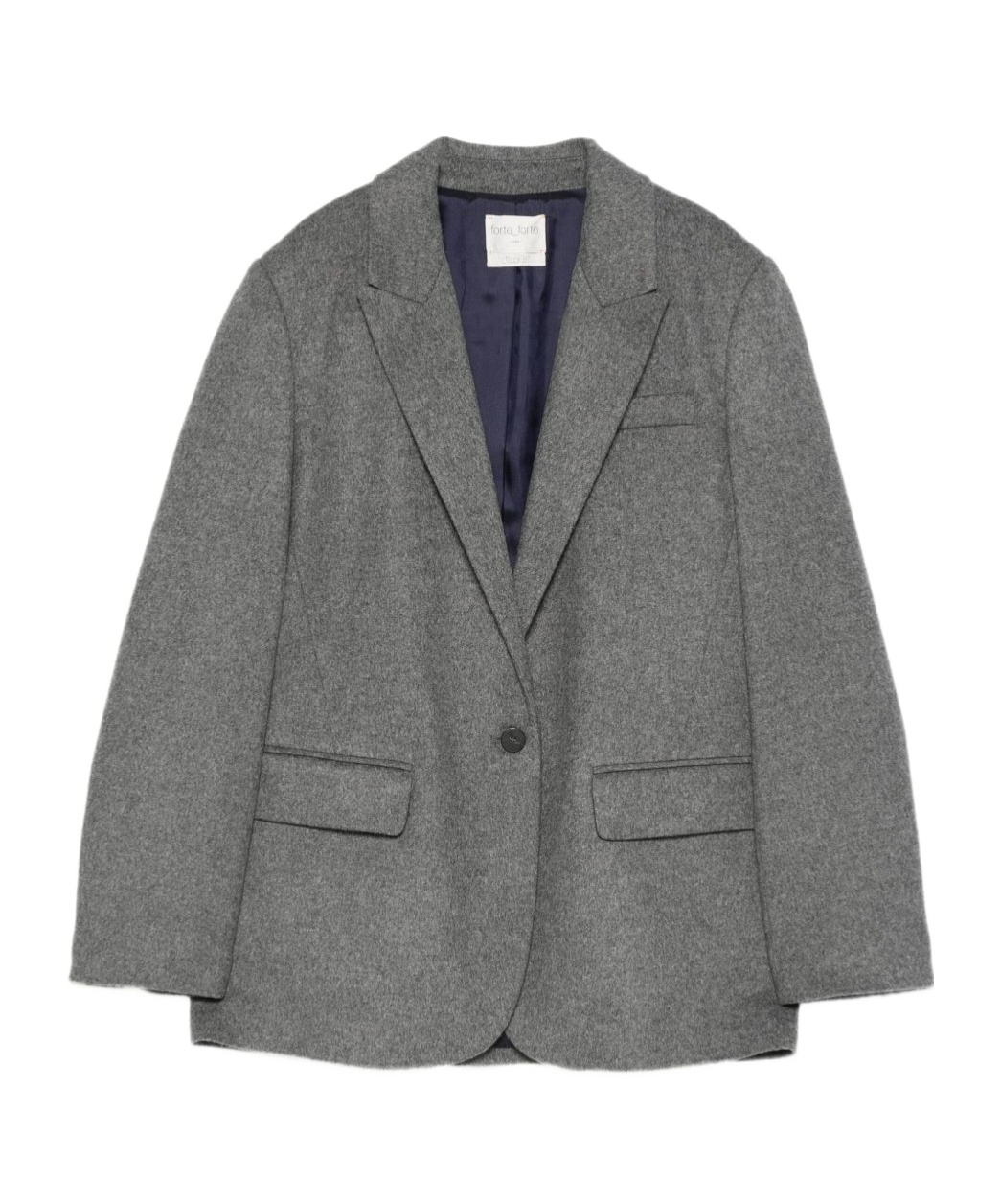 Forte Forte Tailored Long Sleeve Blazer Pockets In Gray