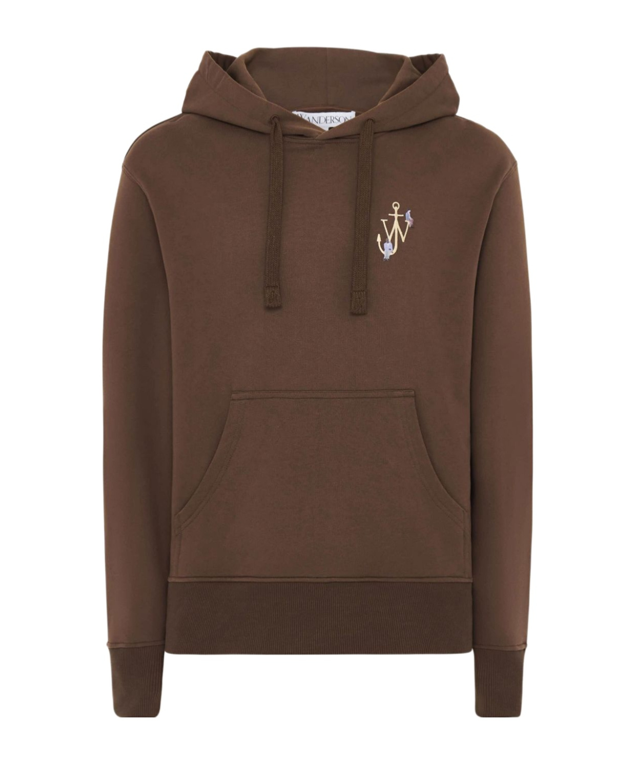 Jw Anderson Hoodie With Anchor Embroidery In Green