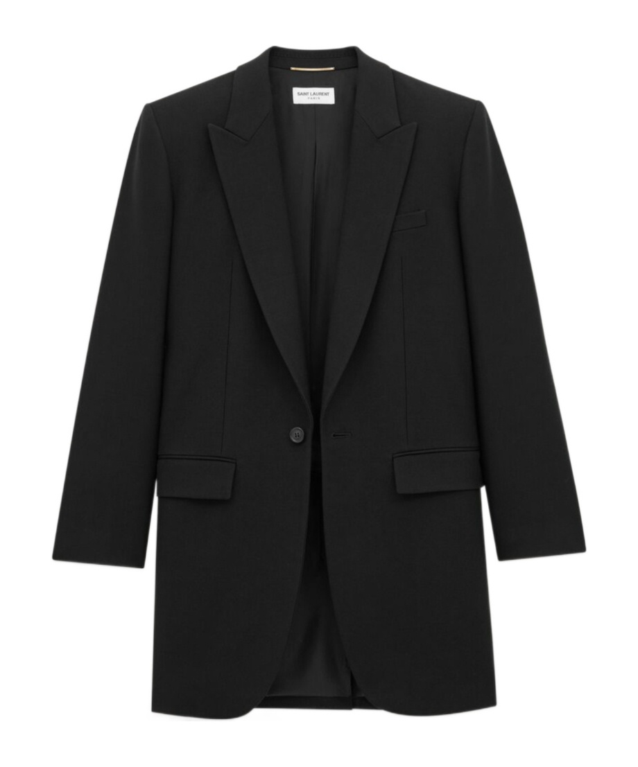 Saint Laurent Wool Blazer In Black