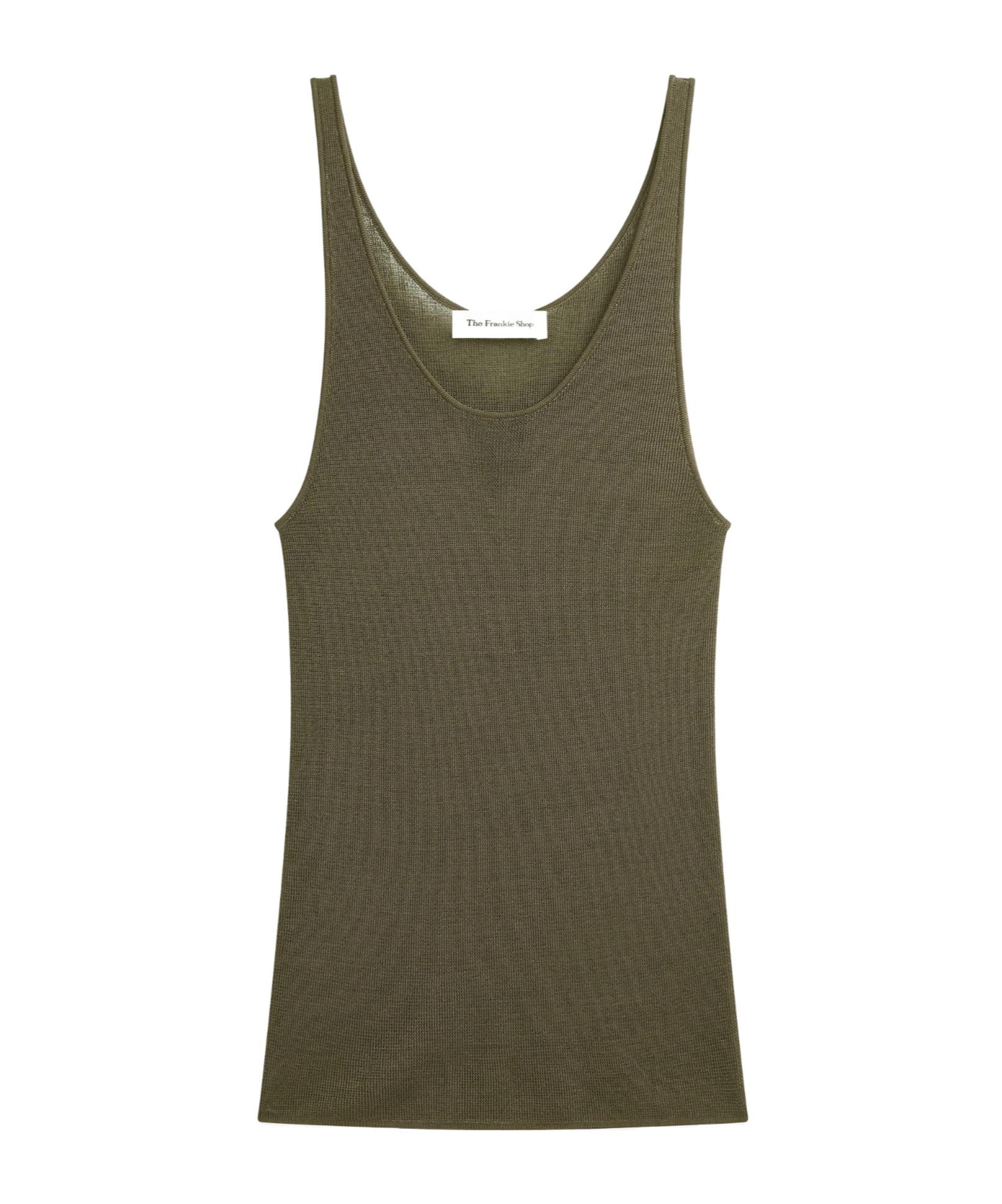 THE FRANKIE SHOP RIVO KNIT TANK TOP - KHAKI