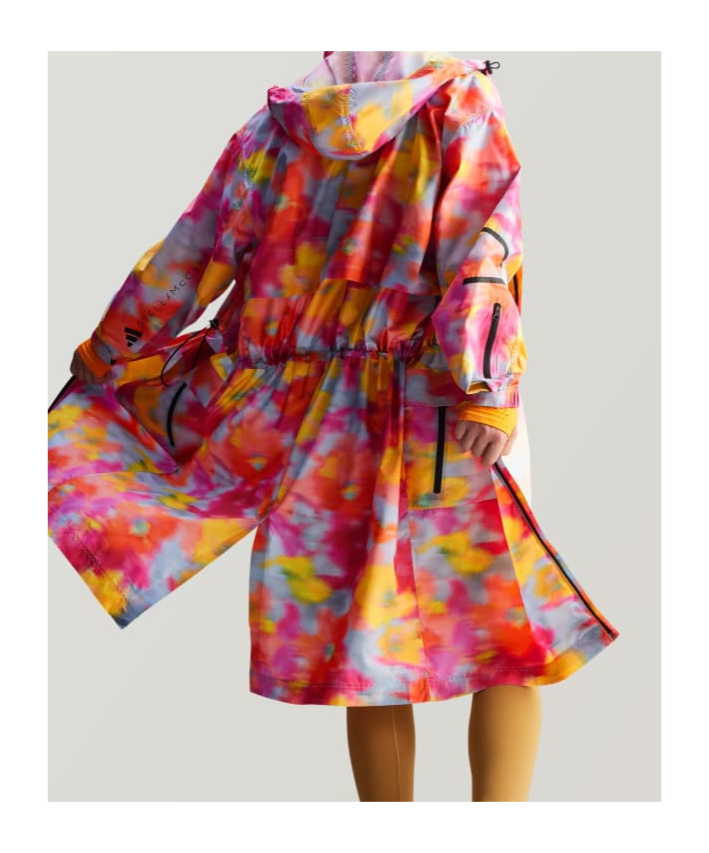 Adidas By Stella Mccartney Printed Windbreaker In Pink