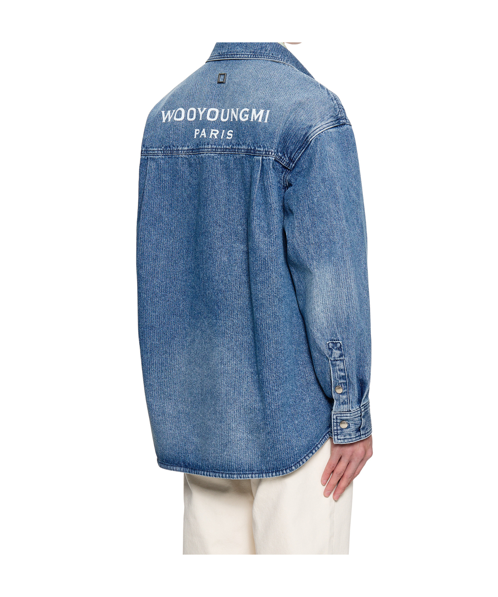 Wooyoungmi Long-sleeved Denim Shirt Jacket In Blue