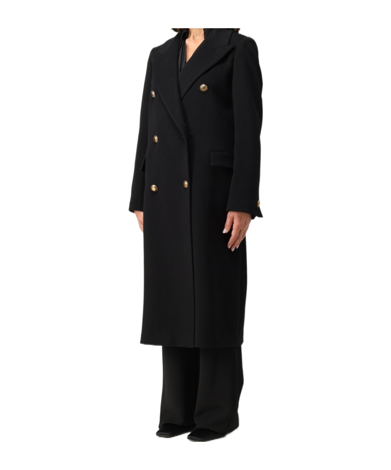 Tagliatore Double-breasted Coat In Black