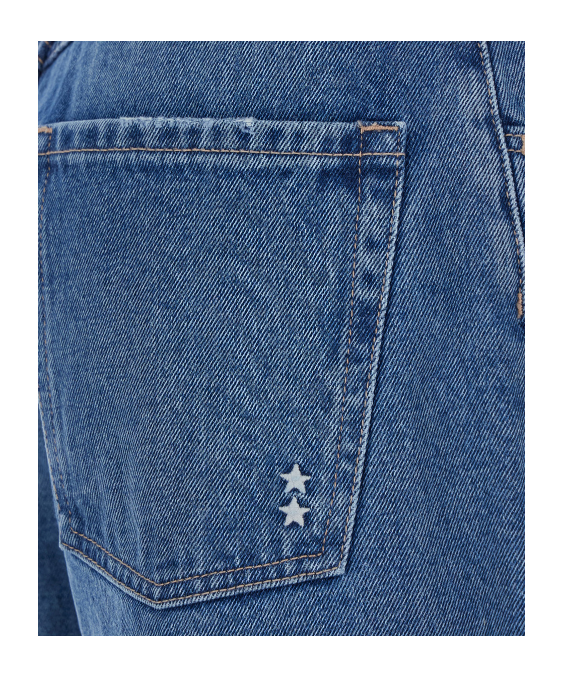 Icon Denim Straight Buttoned Jeans In Blue