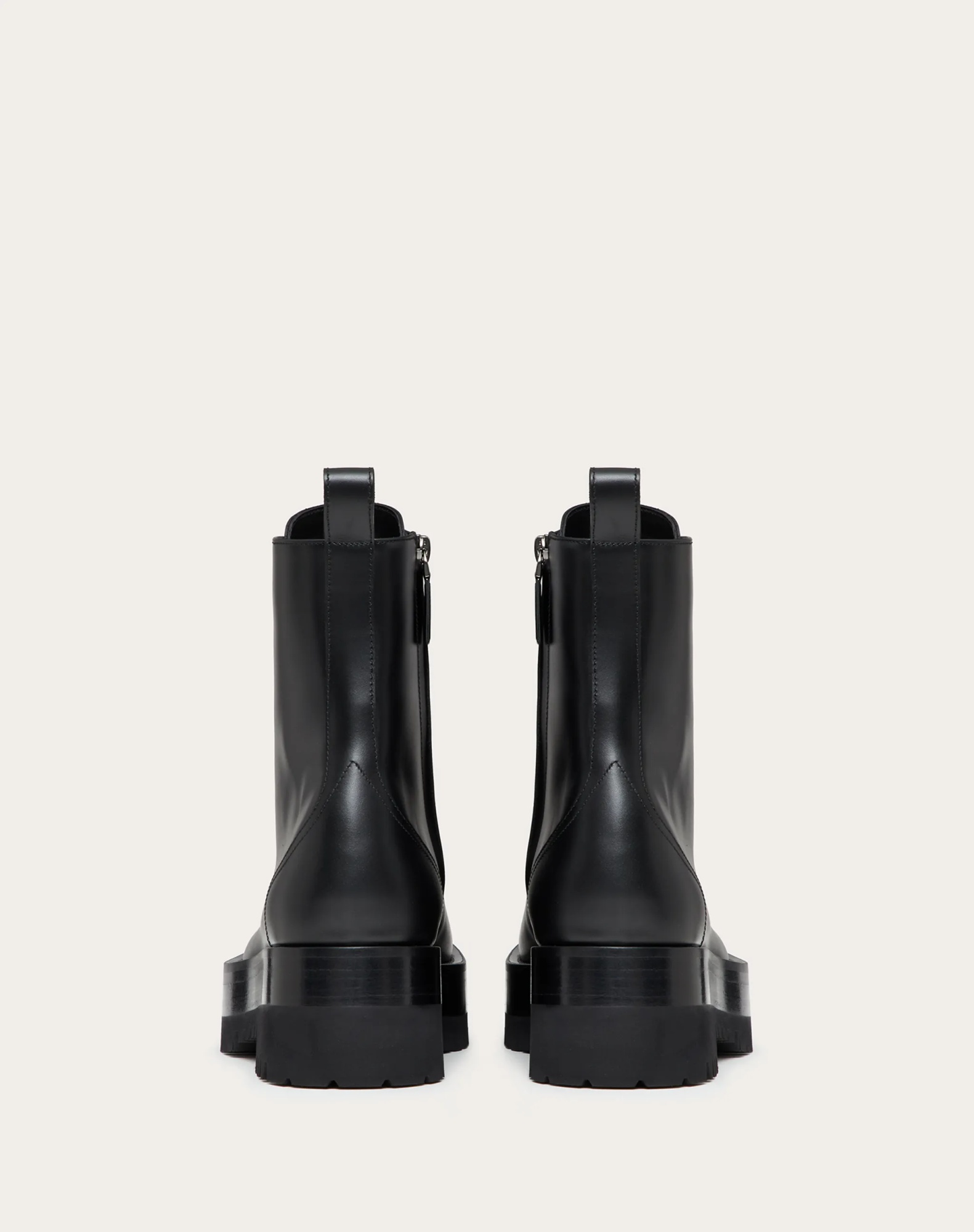 Valentino Ankle-length Lace-up Boots In Black