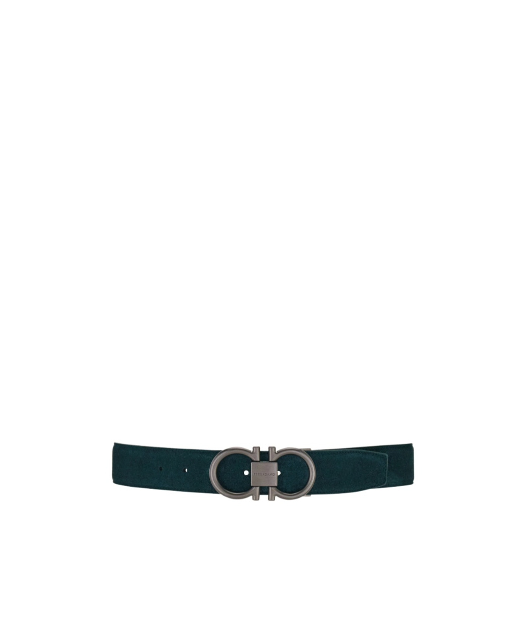 Ferragamo Adjustable Gancini Belt In Green