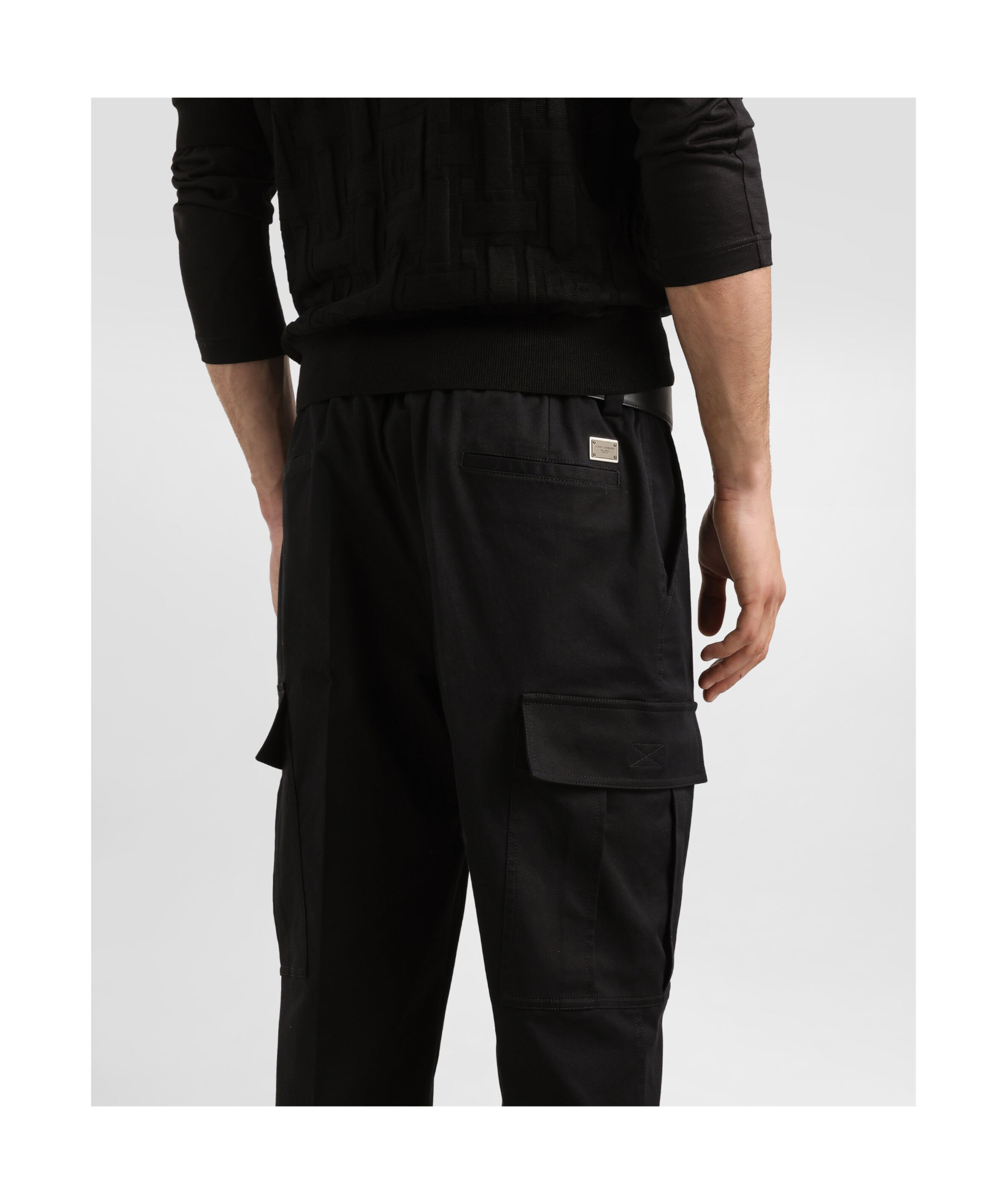 Dolce & Gabbana Black Cotton Pants With Pockets In Black
