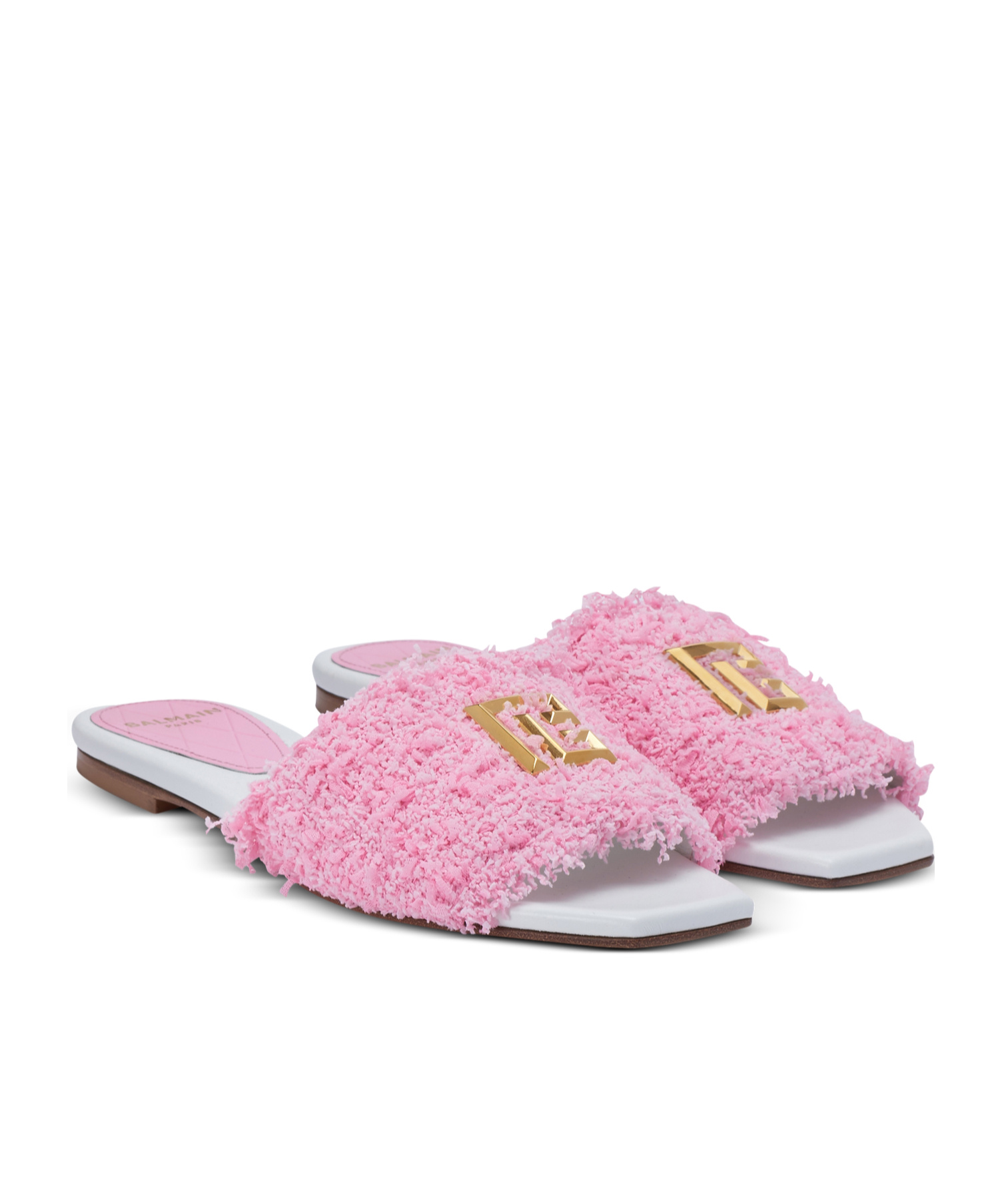 Balmain Pink Dafne Mules In Pink