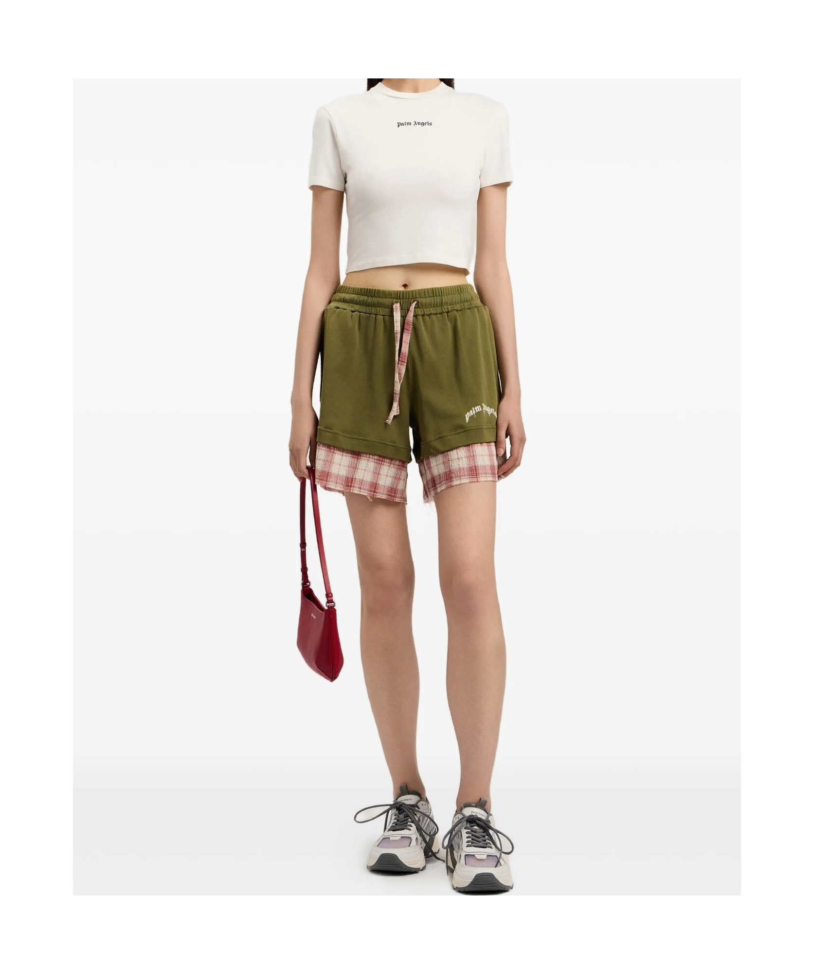 Palm Angels Classic Logo Baby T-shirt In Neutral