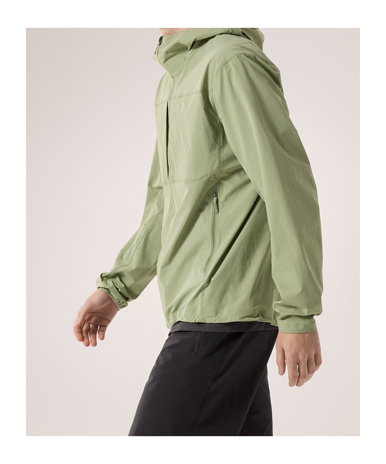Arc'teryx Gamma Hooded Casual Jacket In Green Algae Color