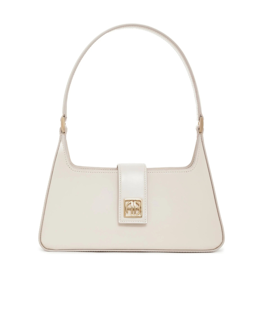 Shop Anine Bing Lou Shoulder Bag In White
