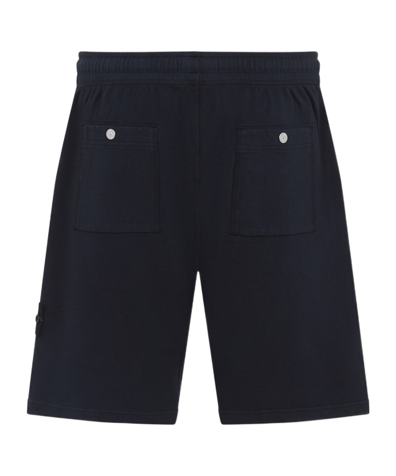 Stone Island Compass Patch Drawstring Shorts In Navy Blue