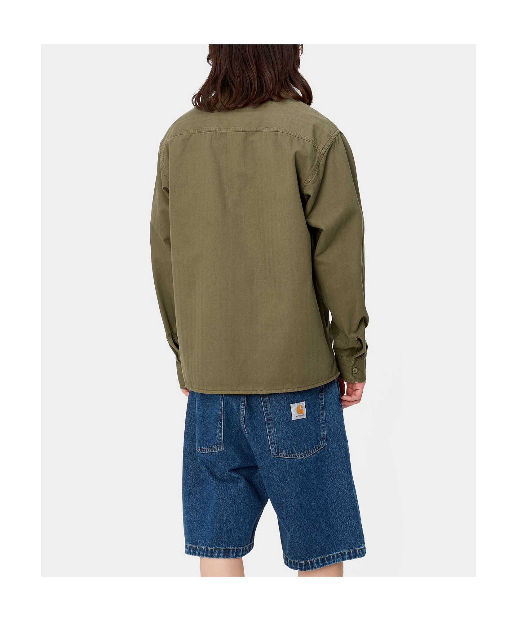 Carhartt Shirt Jacket With Logo In Green