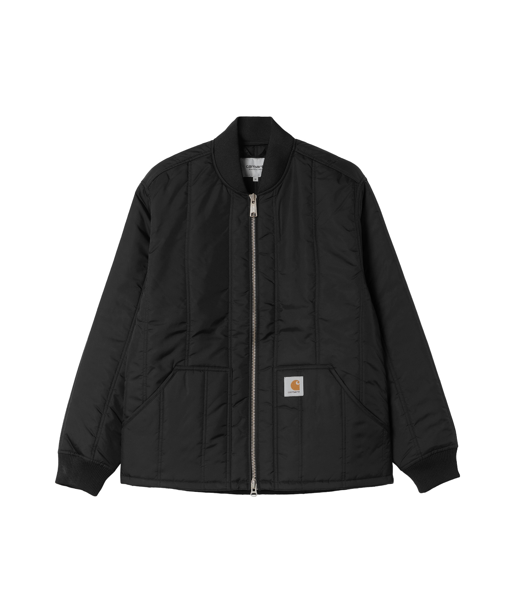 Carhartt Ribbed Cuffs Long Sleeves Blazer Jacket In Black