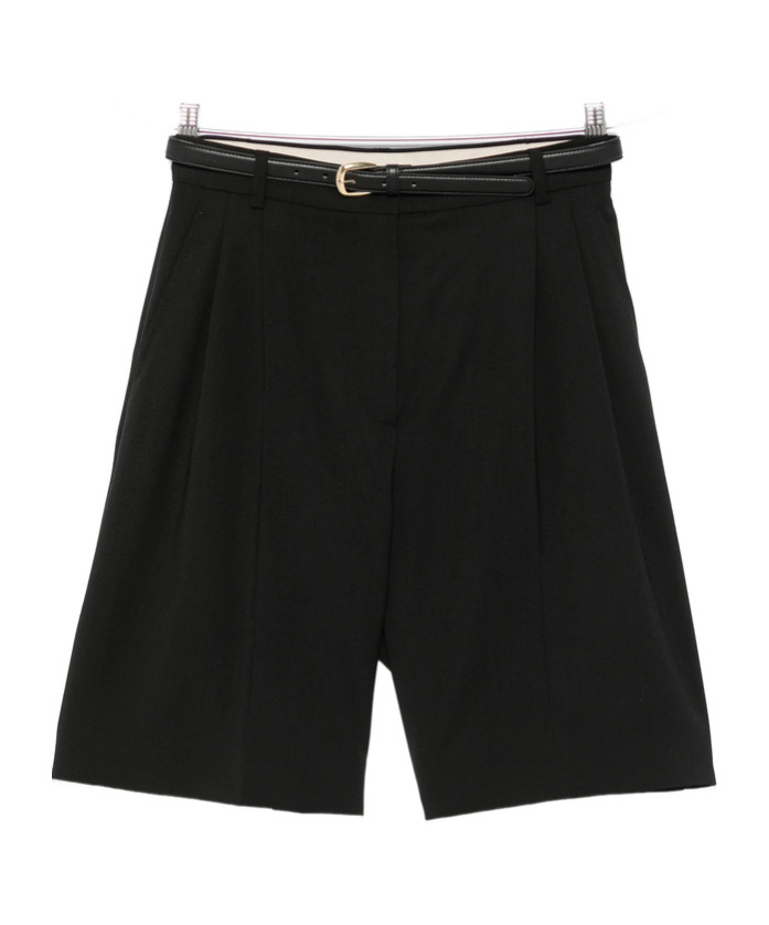 Max Mara Belt Loop Shorts In Black