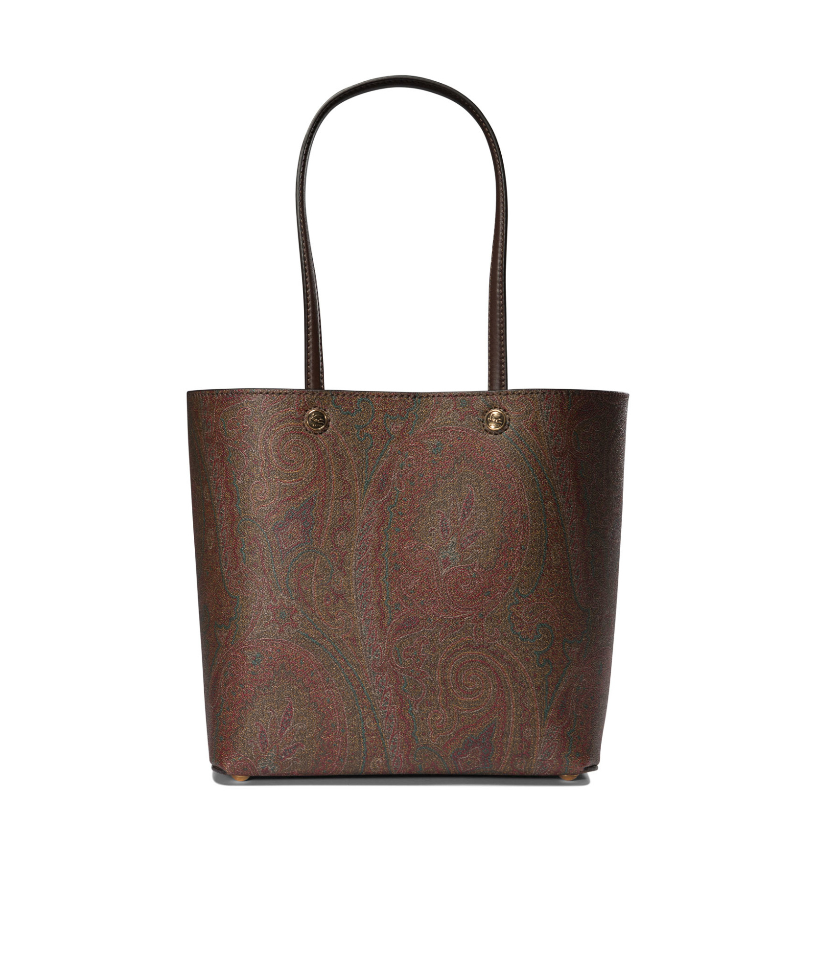 Etro Essential Jacquard Fabric Tote In Brown