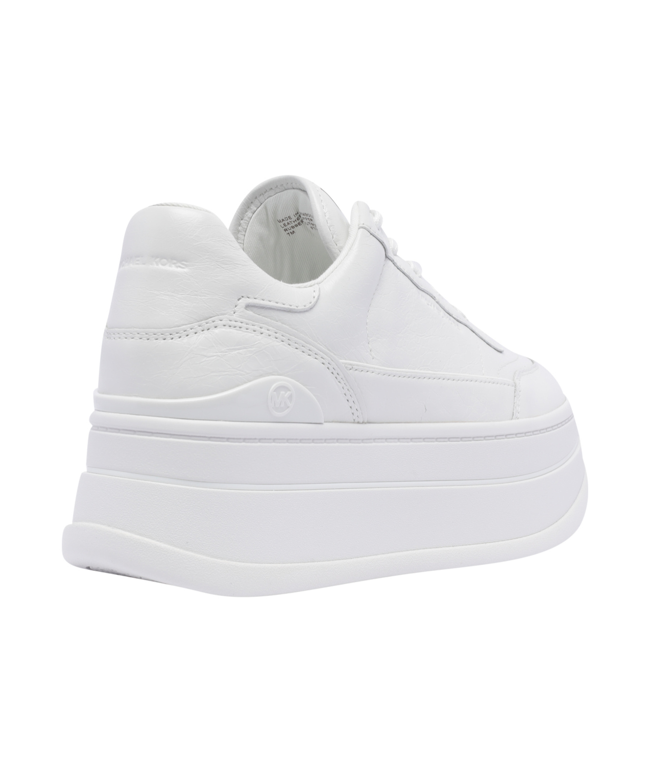 Michael Kors Hayes Embellished Leather Sneaker In White