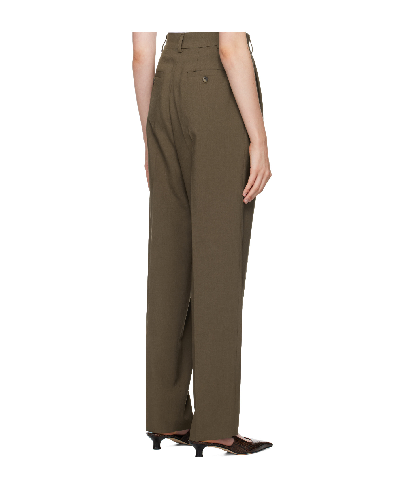 THE FRANKIE SHOP BEA WIDE-LEG TAILORED TROUSERS 