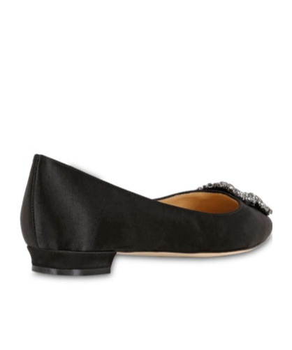 MANOLO BLAHNIK HANGISI FLAT SHOES WITH SHALLOW MOUTH 