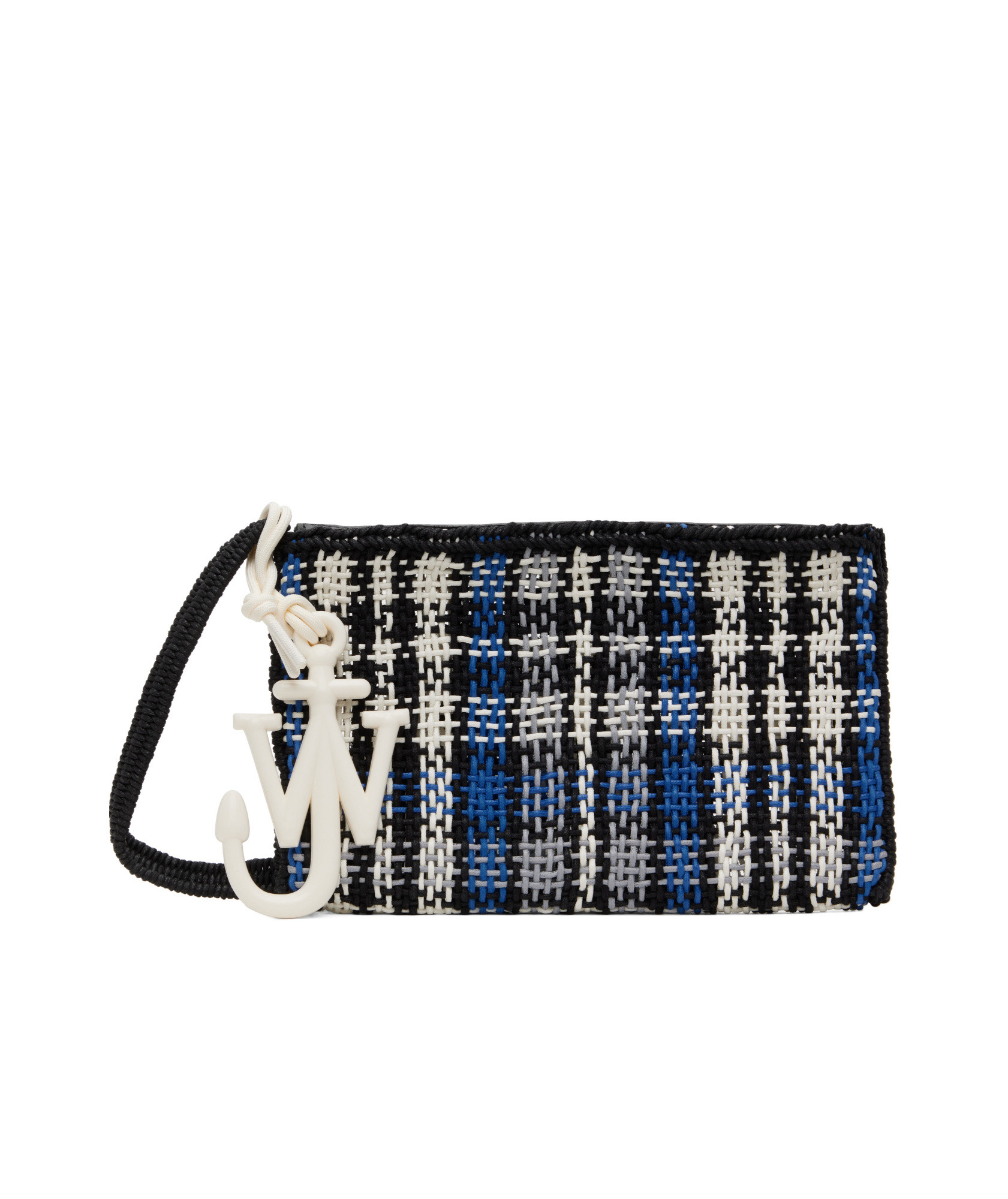Jw Anderson Checked Zipped Market Bag In Black