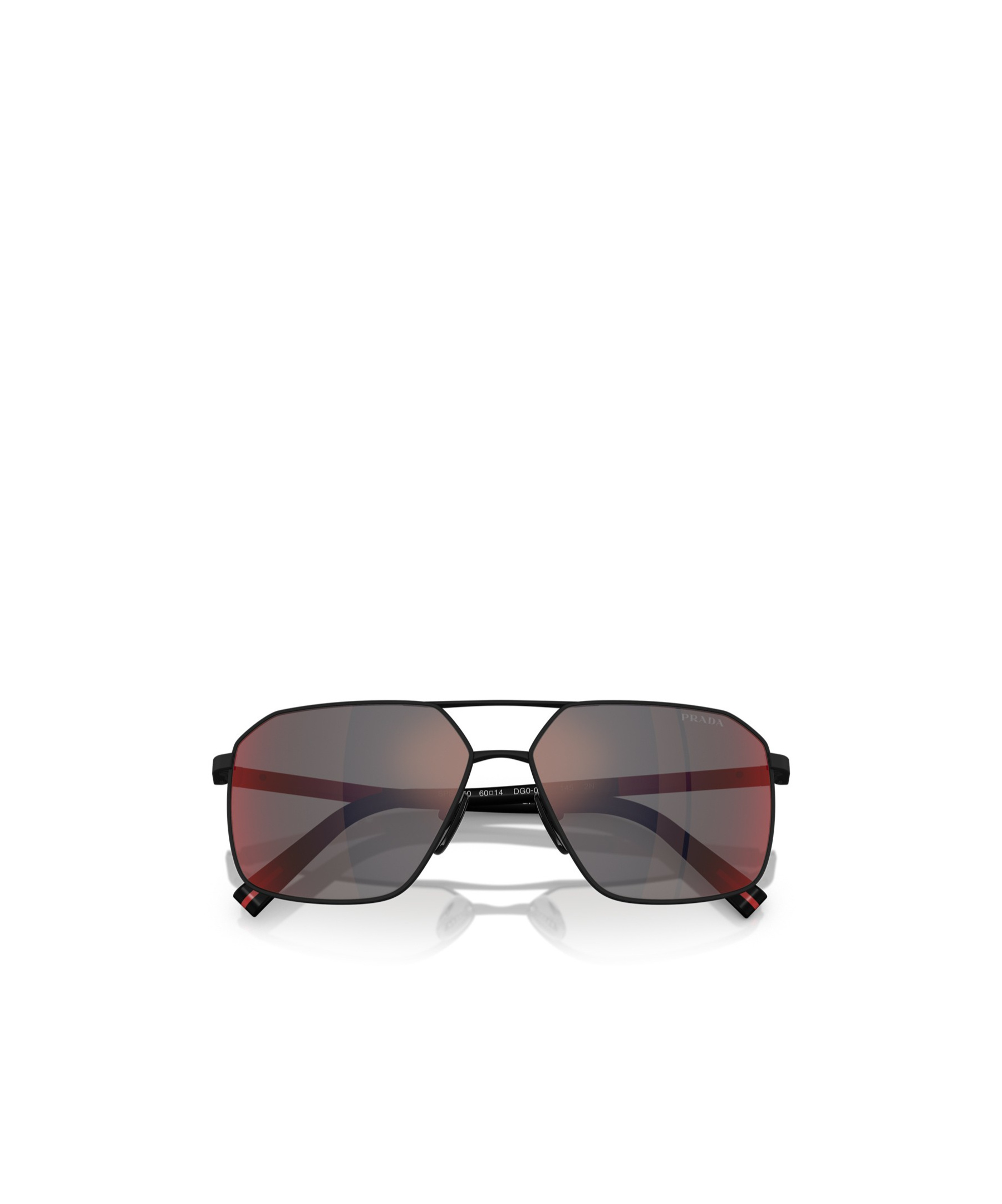 Prada Ps A50s Dg008f Nero Effetto Gommato Sunglasses In Brown