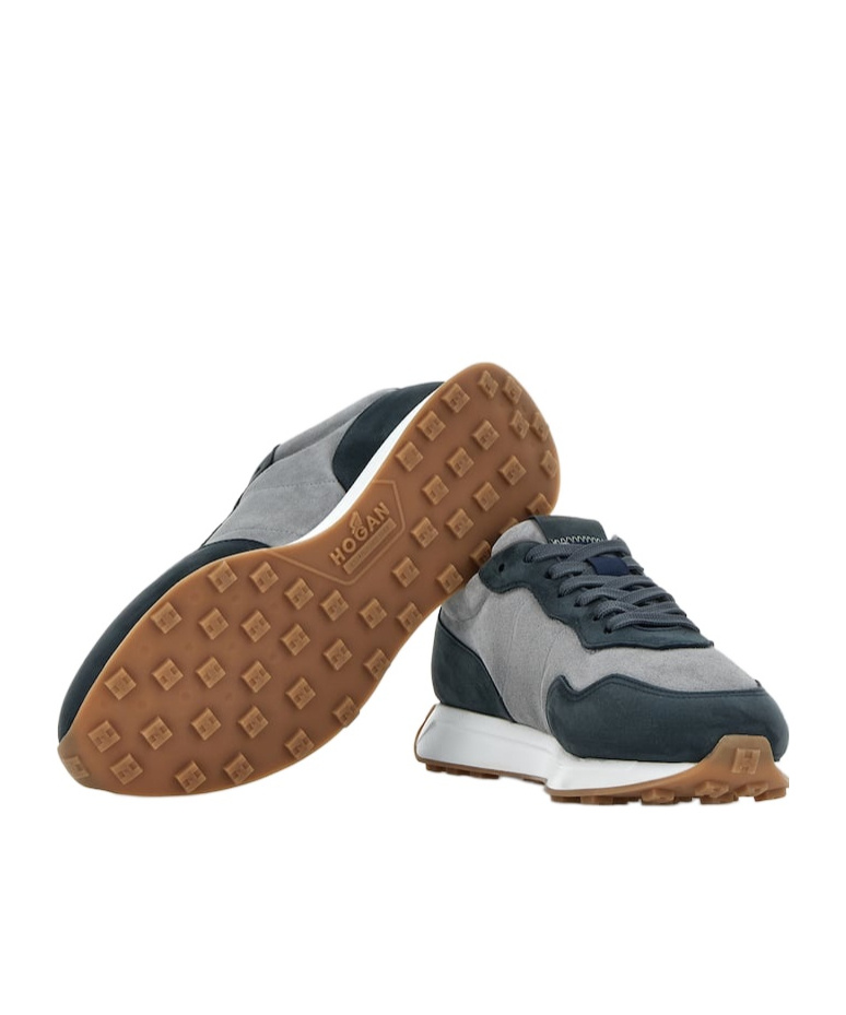 Hogan Men's H601 Leather Sneakers In Gray