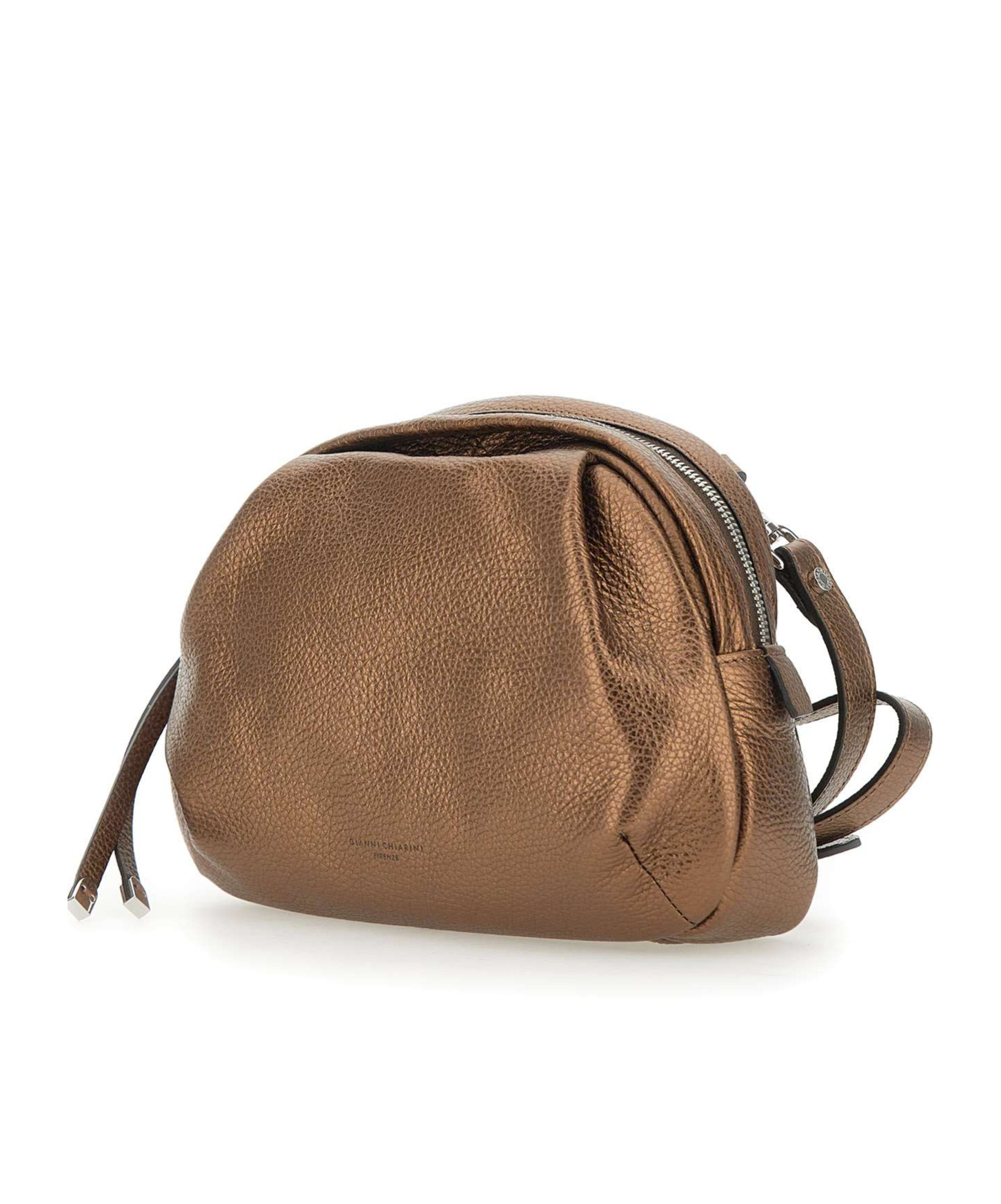 Gianni Chiarini Emanuela Zipped Shoulder Bag In Brown