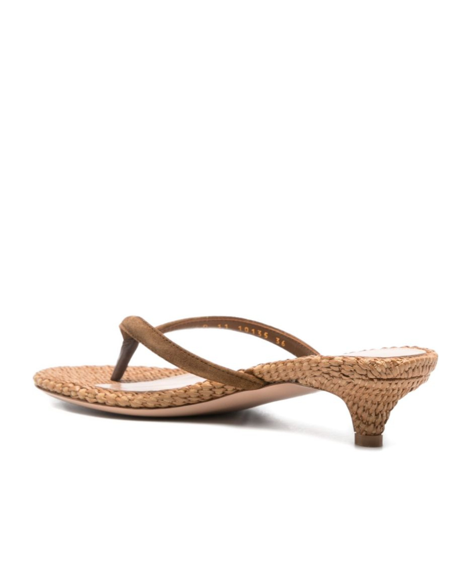 Gianvito Rossi Round-toe Flip-flops In Brown