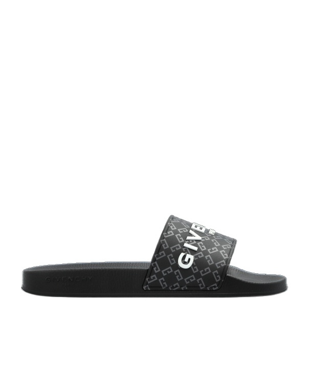 Givenchy Sandalo Slide Con Logo In Black