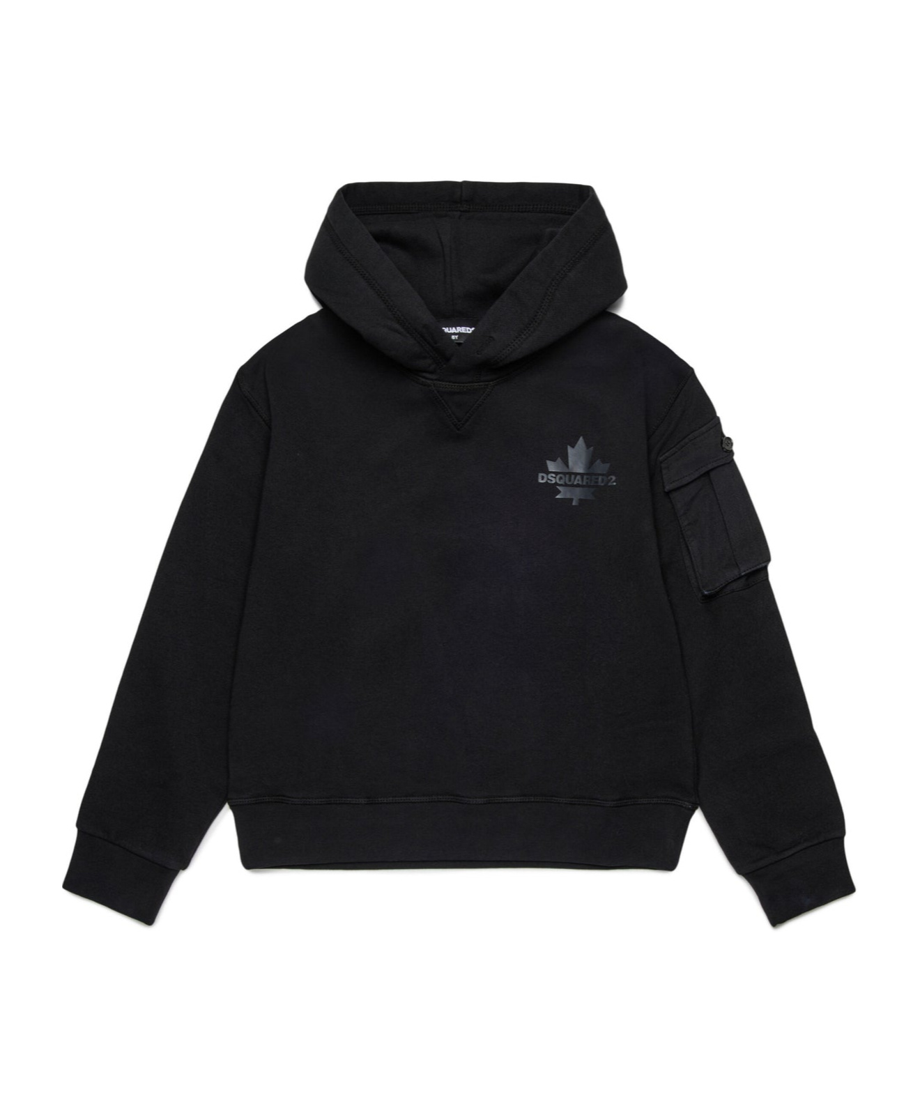 Dsquared2 Cotton Hoodie In Black