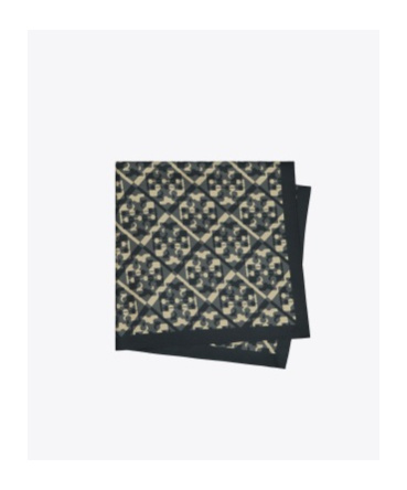 Tory Burch T Monogram Mulberry Silk Square Towel