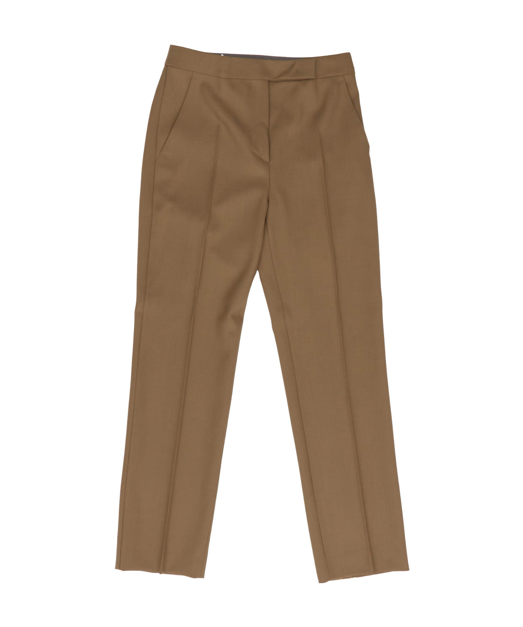 Max Mara Front Pleated Casual Pants In Brown